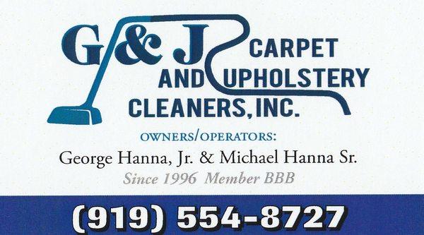 G & J Carpet and Upholstery Cleaning