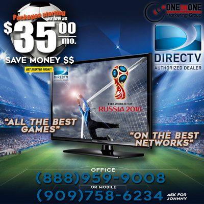 Catch all the best games of the WORLD CUP 2018 on DIRECTV , qualify for new service and receive free installation