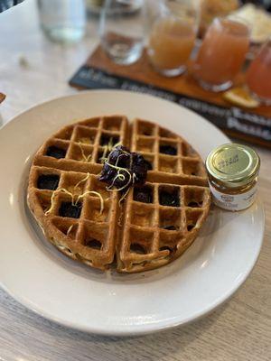 Vegan gluten free Blueberry Hill waffles