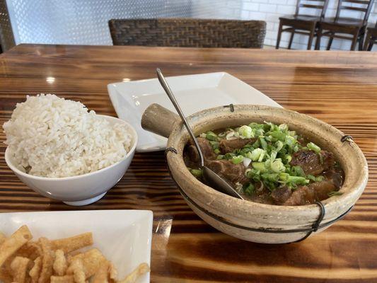 Chinese Short Ribs Stew $10 (tasty and worth the wait).