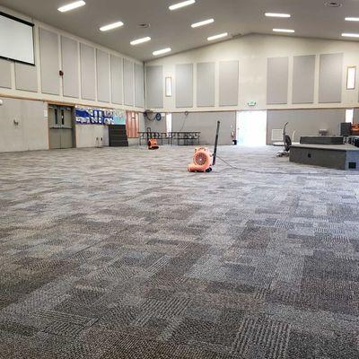 Laurel Community Church. New carpet tile.