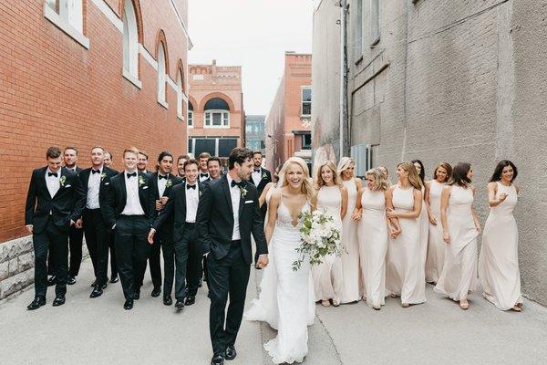 Wedding party with our Tuxedos!