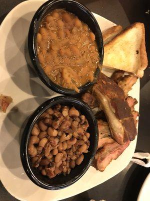 Baked beans, black eyed peas and BB ribs!