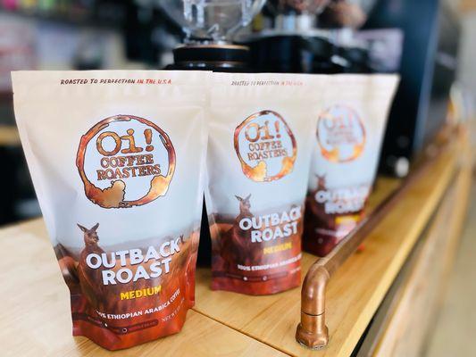 Locally Roasted Fair-trade organically sourced roasted to Bloody Perfection coffee beans.