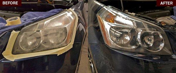 Before & After Headlight Restoration