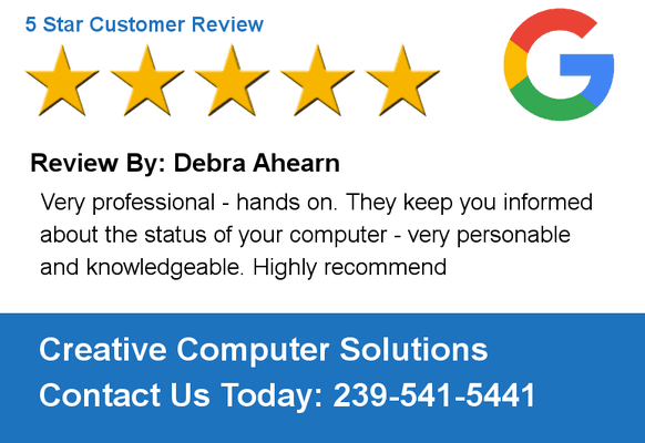 Review By: Debra Ahearn Very professional - hands on. They keep you informed about the status of your computer - very personable and knowled