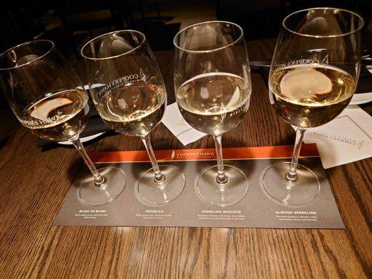 Bubbles wine flight