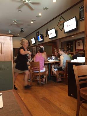 The main dining room. The waitresses work fast and efficiently.