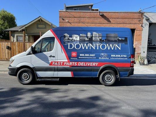 Sprinter wrap for downtown Toyota