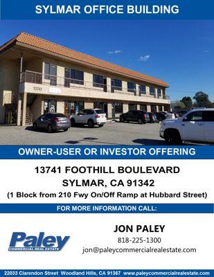 Sylmar Office Building
 
 https://www.paleycommercialrealestate.com/portfolio/