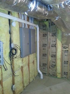 Picture of an efficient interior Mitigation System designed and installed by Georgia Radon Solutions.