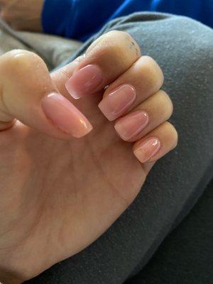 jelly pink nails