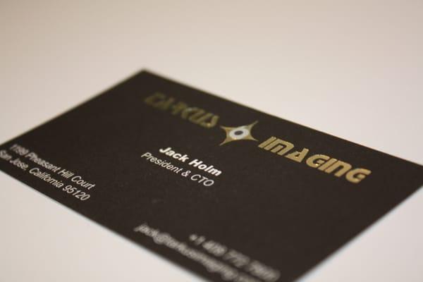 Gold Thermography Business Card