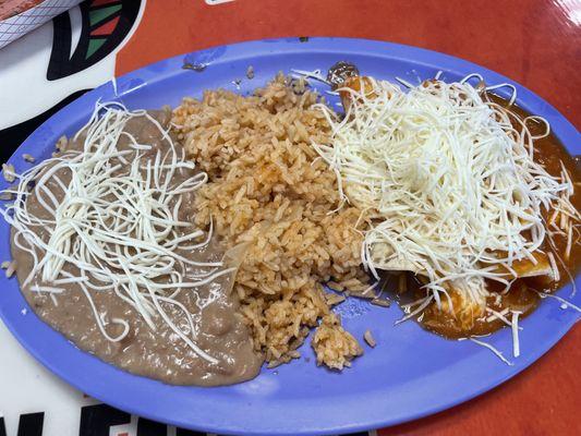 Three burrito platter