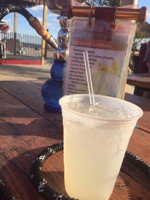 Lemonade with two shots of vodka. They have hookah there too