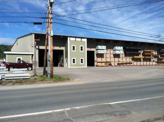 The finished boards and trim etc., are in this very cool and easy to drive through building across the street.