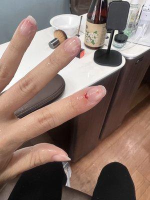 Manicure (they cut my skin jeeez)