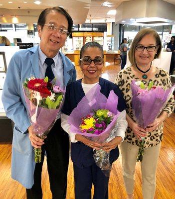 Happy Work Anniversary to Fred (32 years!), Gloria (29 years!) and Anny (20 years!)  Thank you.