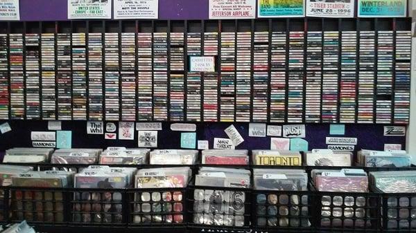 Huge selection of Vinyl Records, CD's, DVD's, Cassettes and 8-Track tapes!