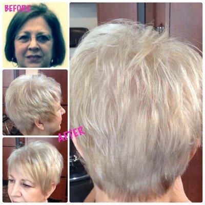 Tired of covering your gray hair?  Check out this woman's transformation from box color to her natural color!