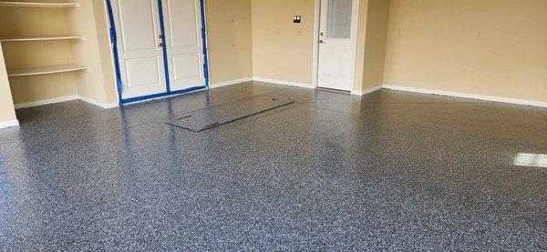 Polyurea garage floor coating