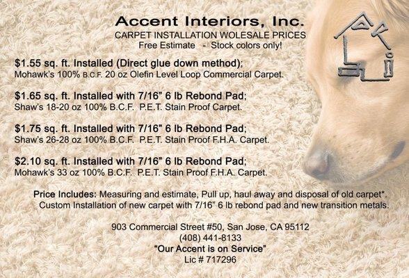 Accent Carpet Prices