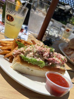 Lobster Roll & Fries, Mimosa