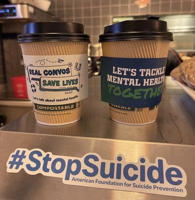 Indianapolis Colts along with Indianapolis Coffee have  "Kicking the Stigma" coffee sleeves for suicide prevention month.