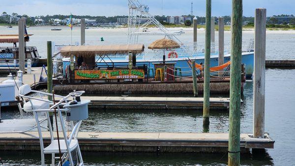 Boats seen from patio