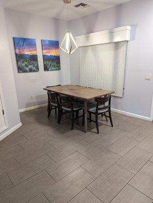 Ground floor two bedroom suite: dining area.