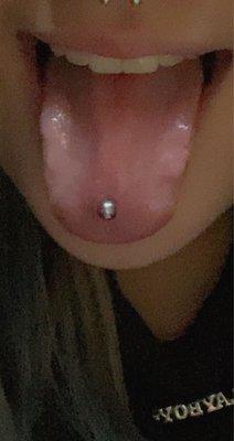 Tongue piercing