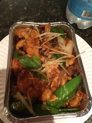 Chicken and ginger shrimp entree