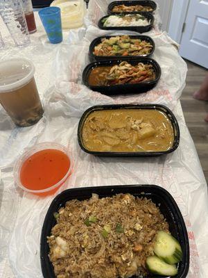 Chicken Fried Rice, Masaman, Cashew Shrimp..