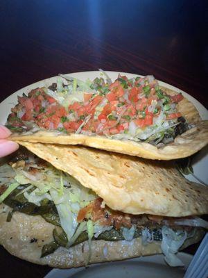 Quesadilla de hongo  y de Huitlacoche