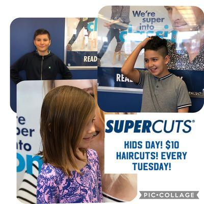 Kids Day: every day but on Tuesdays we do kids haircuts for $10 ONLY!!