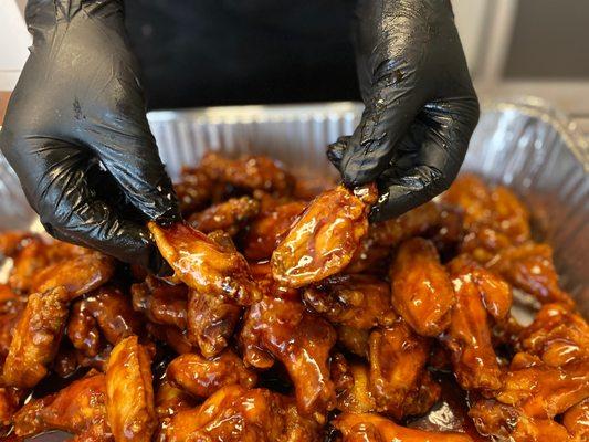 Honey sticky wings