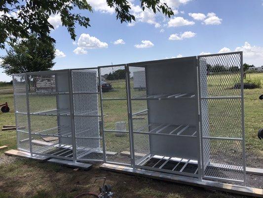 Propane tank storage cages