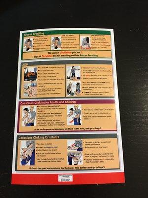 Pocket CPR card - back