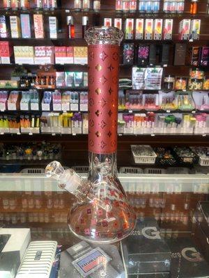 Pink/Maroon LV Bong