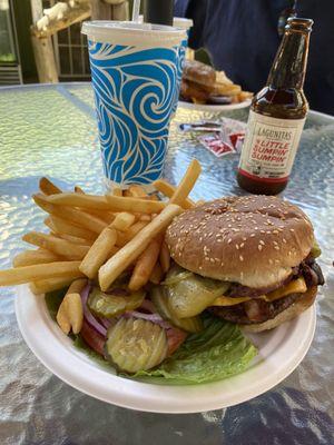 Manny's orega chili cheese burger