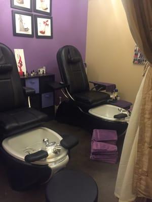 Come get a mani pedi with our amazing nail tech