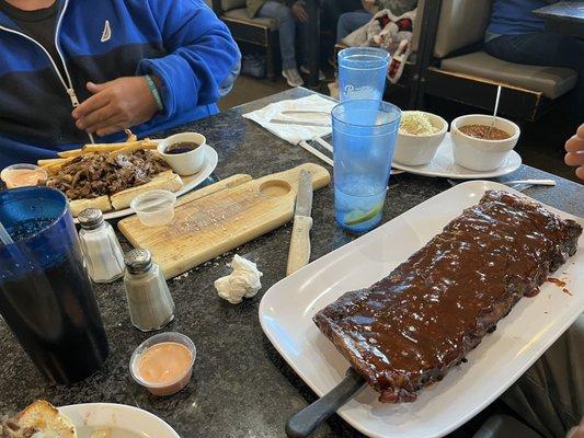 Ribs and Prime Rib Sandwich