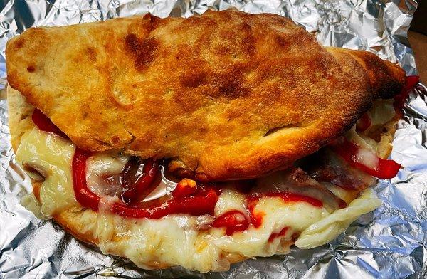 sausage and pepper calzone