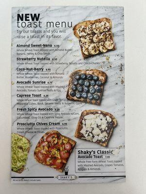 Toast Menu