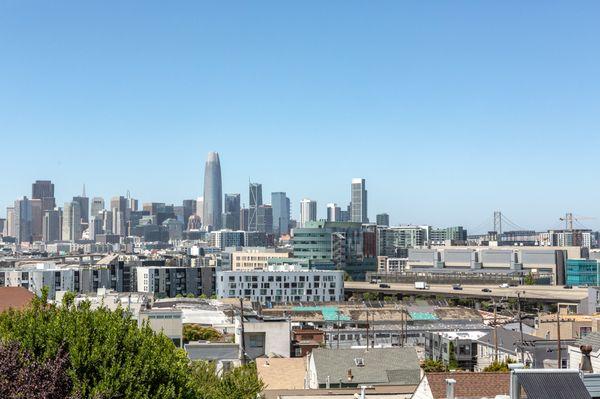 Lovely view from Potrero Hill while we are shooting our newest listing.