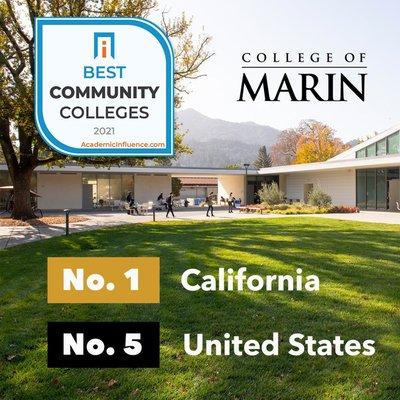 COM is happy to announce that we were ranked as the #1 community college in California!