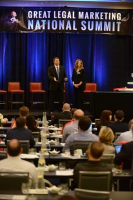 Tom Foster and Danielle Ruderman at the Great Legal Marketing Summit.