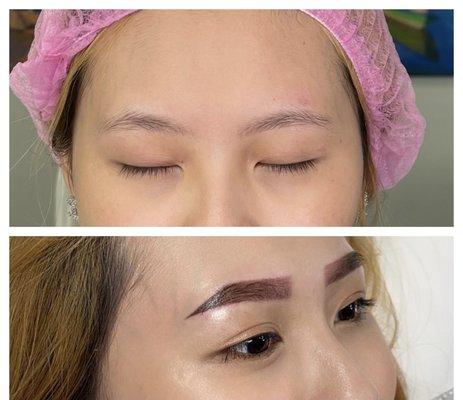 Brows semi permanent shading