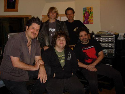 With members of The Counting Crows