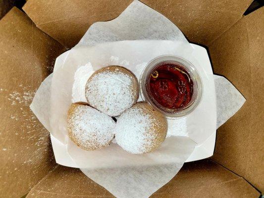 3pc Cheese Balls $4.50 (04/14/21). @CrispySchool #Westlake #LosAngeles #FoodPorn